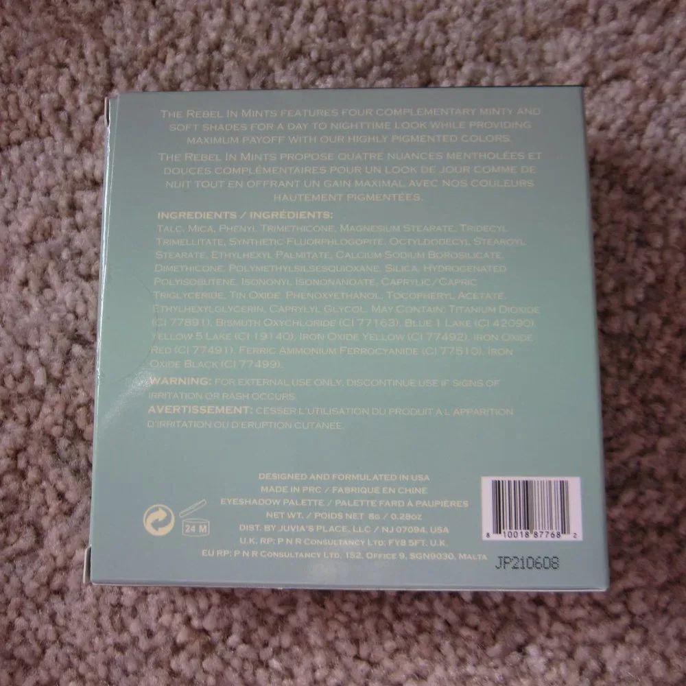Juvia's Place The Rebel Mints small eyeshadow palette